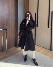 fox kaşmir chanel kaban acı kahve