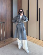 fox kaşmir chanel kaban gri