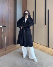 fox kaşmir chanel kaban siyah