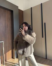 kısa boy kürk kahve