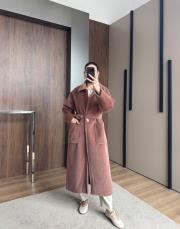 fox kaşmir tek düğme kahve