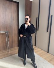 fox kaşmir tek düğme siyah