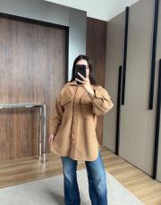 buklet gömlek vizon