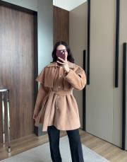 pelerinli fox kaşmir taba