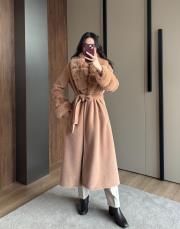 elegant fox kaşmir kaban taba