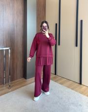 squba 2 li çiçek takım bordo