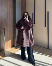 orta boy kürk kahve