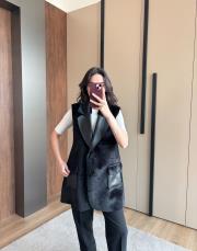 suedella yelek siyah